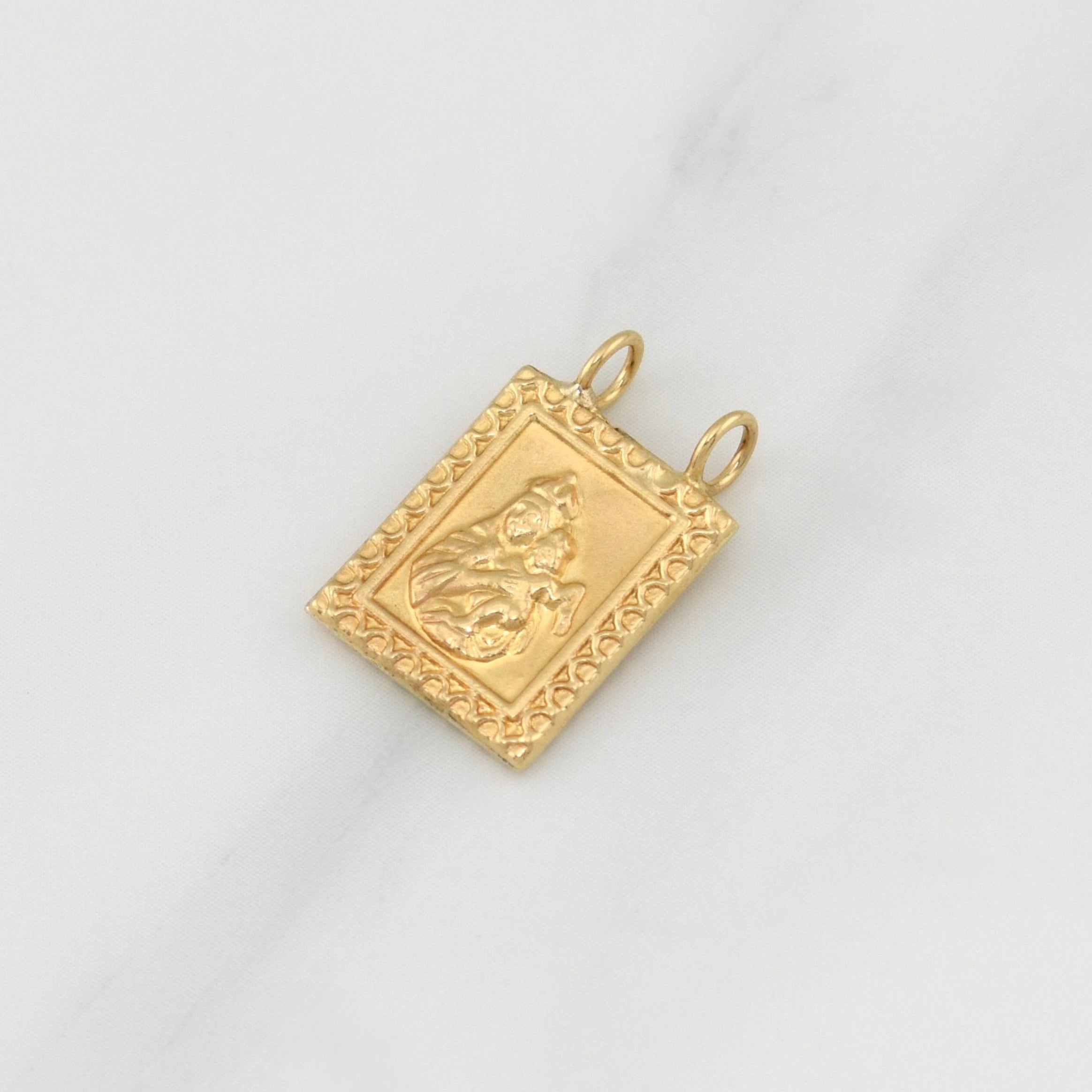 Herraje Escapulario Corazon De Jesus 0.85gr / 1/2 in / Oro Amarillo 18K !