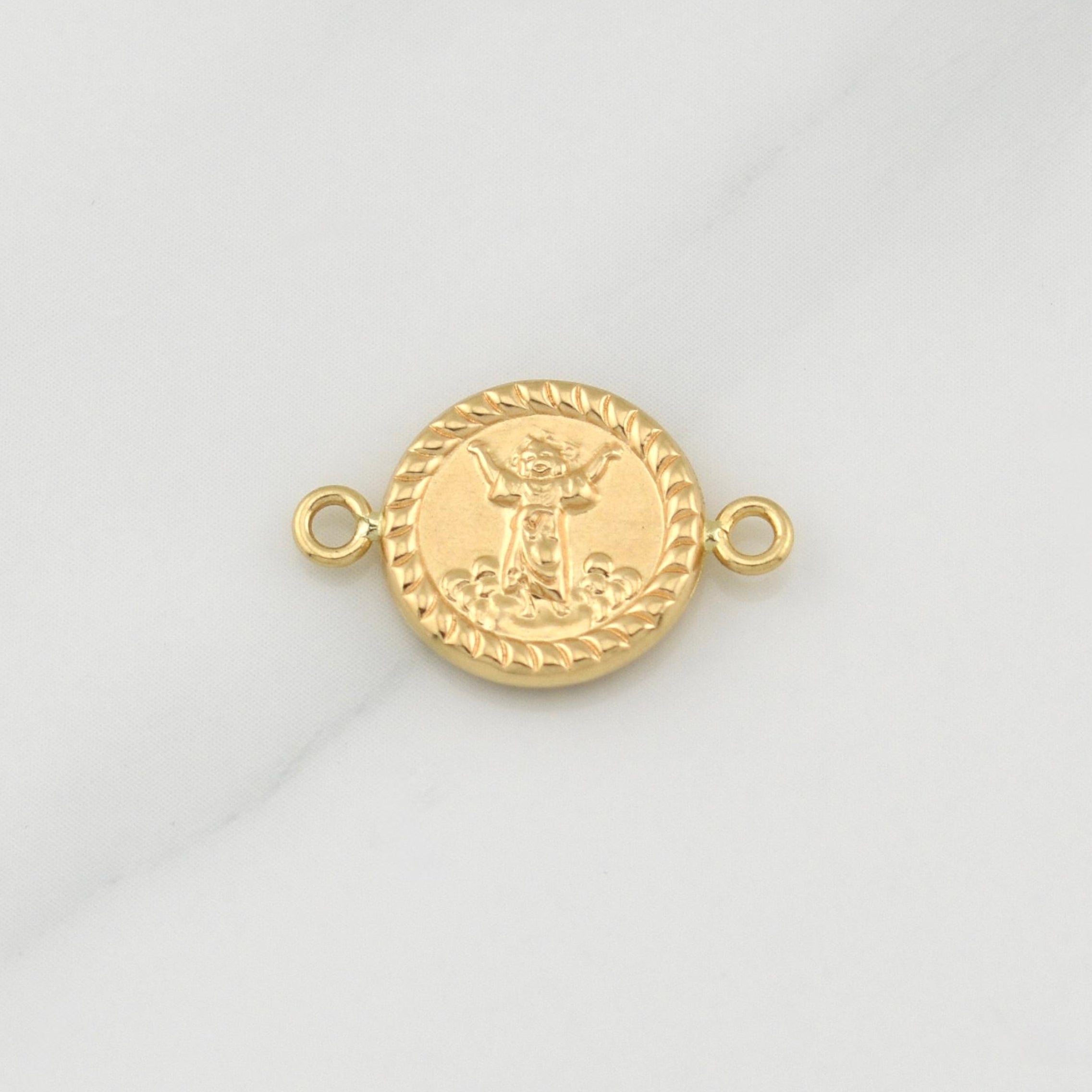 Herraje Divino Nino 0.7gr / 3/4 in / Oro Amarillo 18K !