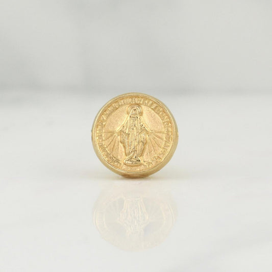Herraje Virgen Milagrosa 0.75gr / 1/2 in / Oro Amarillo 18K !