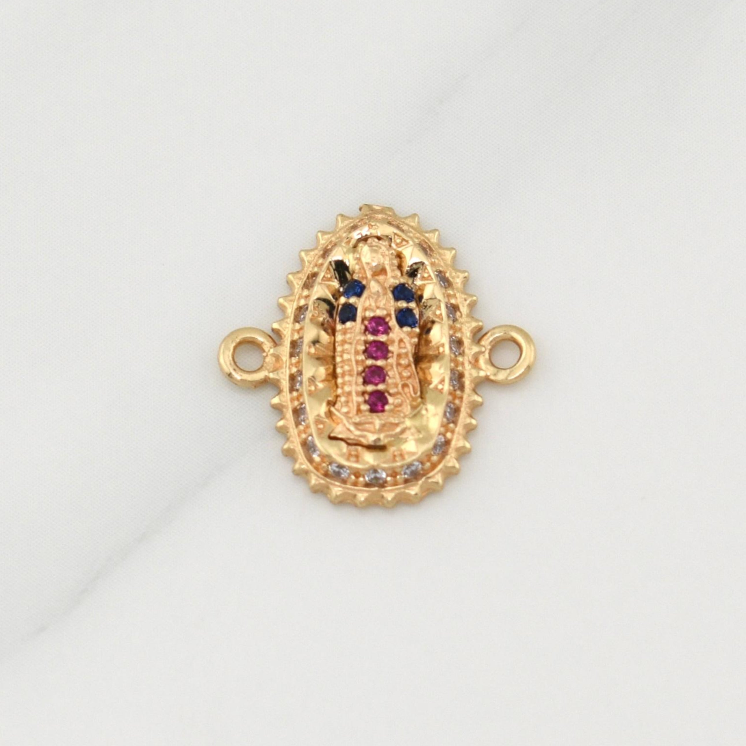 Herraje Virgen De Guadalupe 1.4gr / 1/2 in / Oro Amarillo 18K !