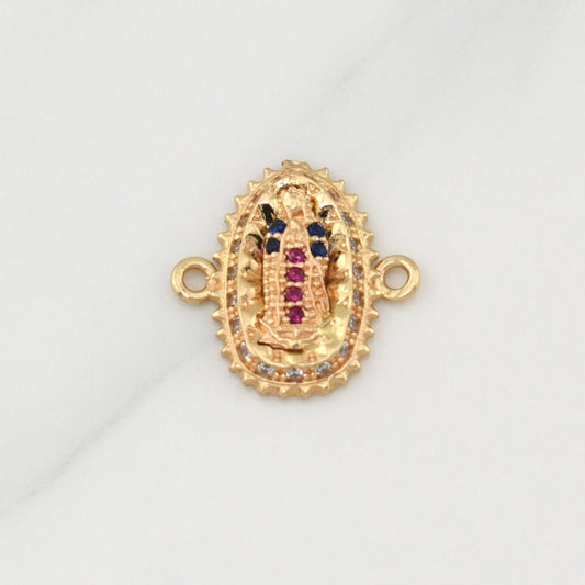 Herraje Virgen De Guadalupe 1.4gr / 1/2 in / Oro Amarillo 18K !