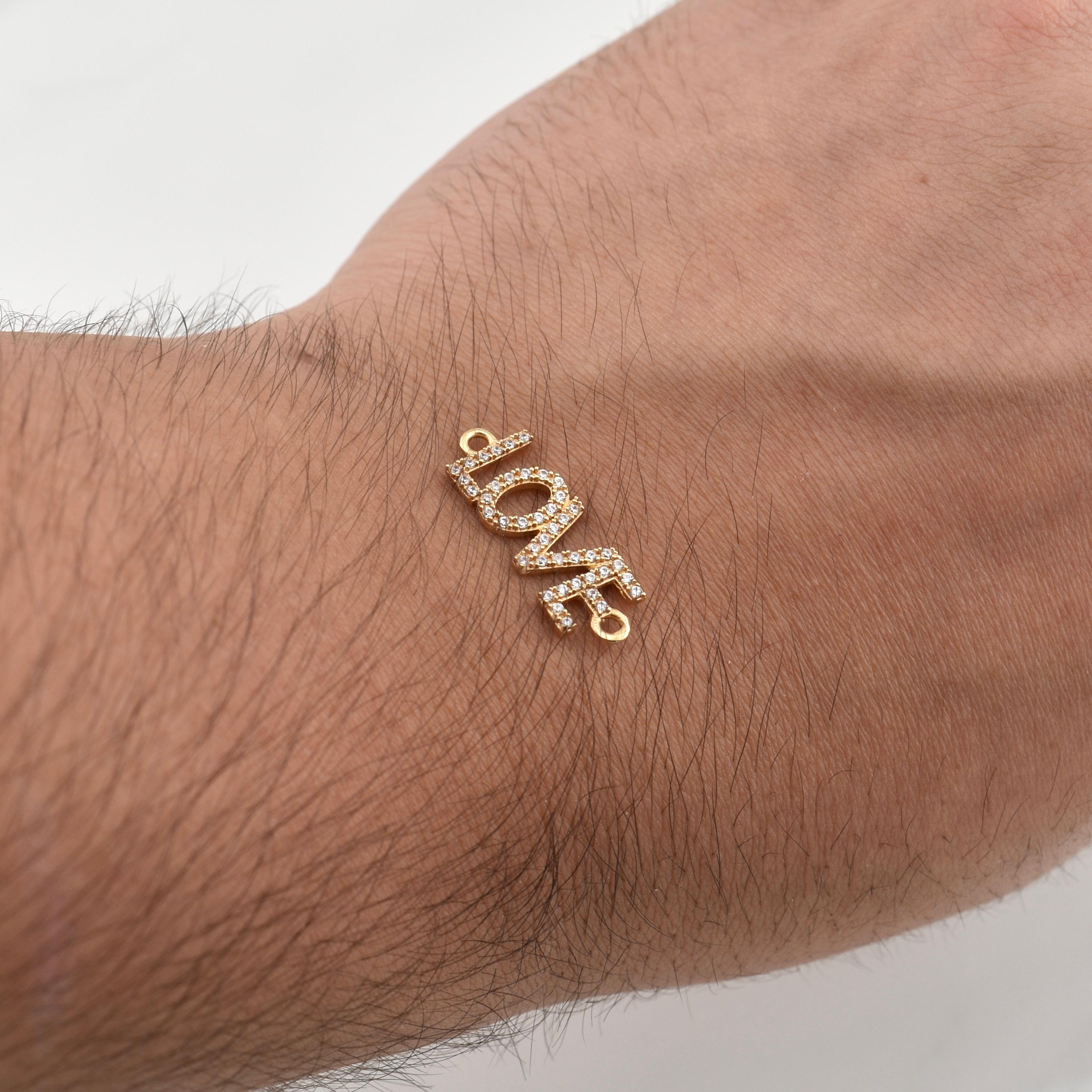 Herraje Love 1.45gr / 1 in / Oro Amarillo 18K !