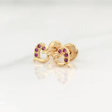 Topos Corazon 0.8gr / 6.4mm Oro Amarillo 18K !