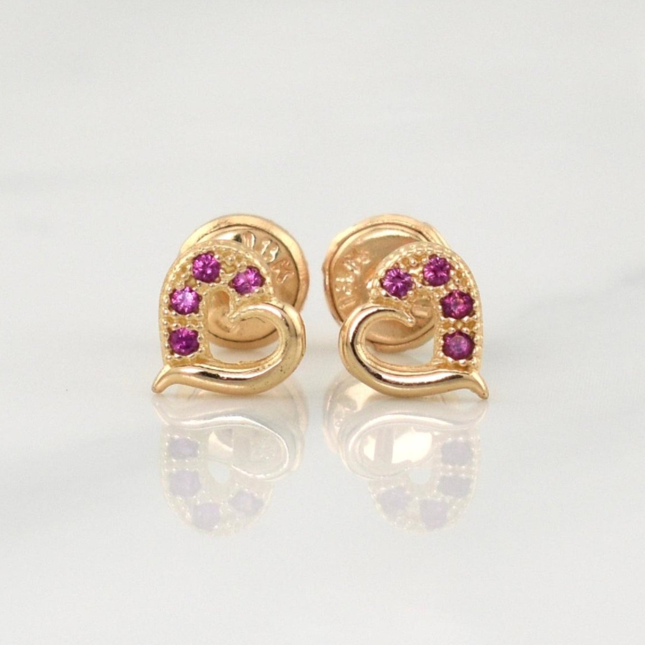 Topos Corazon 0.8gr / 6.4mm Oro Amarillo 18K !