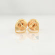 Topos Silueta Corazon Oblicuo 0.5gr / 5.9mm Oro Amarillo 18K !