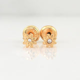 Topos Flor 0.55gr / 4.4mm Oro Amarillo 18K !