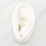 Topos Flor 0.55gr / 4.4mm Oro Amarillo 18K !