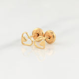 Topos Silueta Corazon Oblicuo 0.5gr / 5.9mm Oro Amarillo 18K !