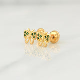 Topos Mariposa 0.85gr / 7.4mm Oro Amarillo 18K !