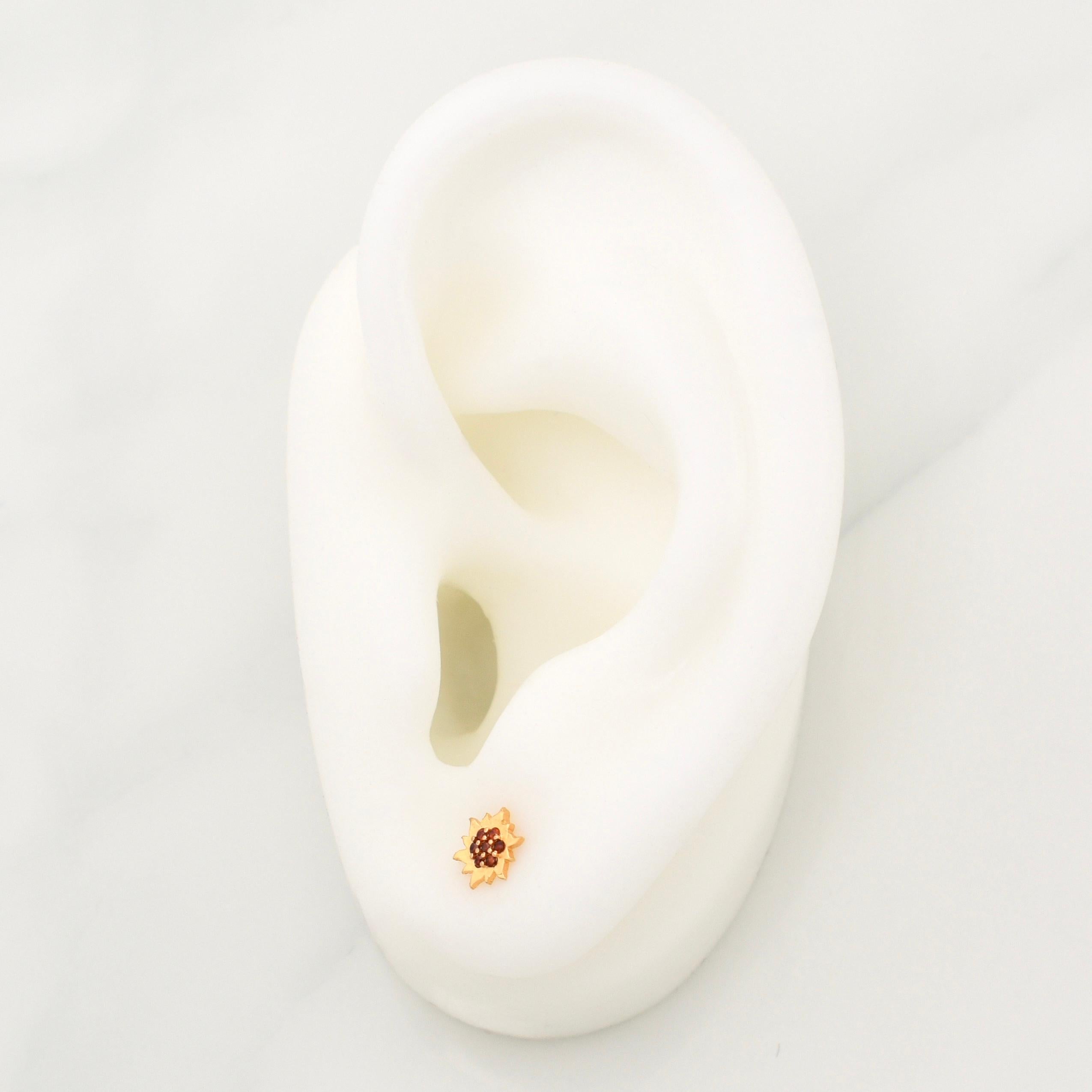 Topos Sol 0.8gr / 6.7mm Oro Amarillo 18K !