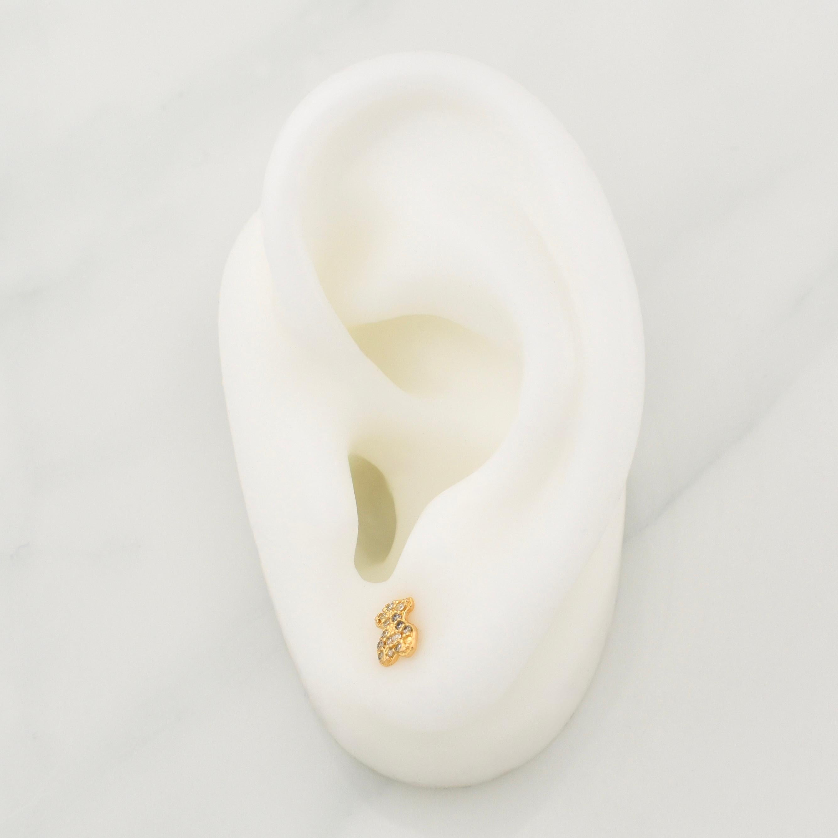 Topos Oso Ts Tupido 0.9gr / 5.55mm Oro Amarillo 18K !