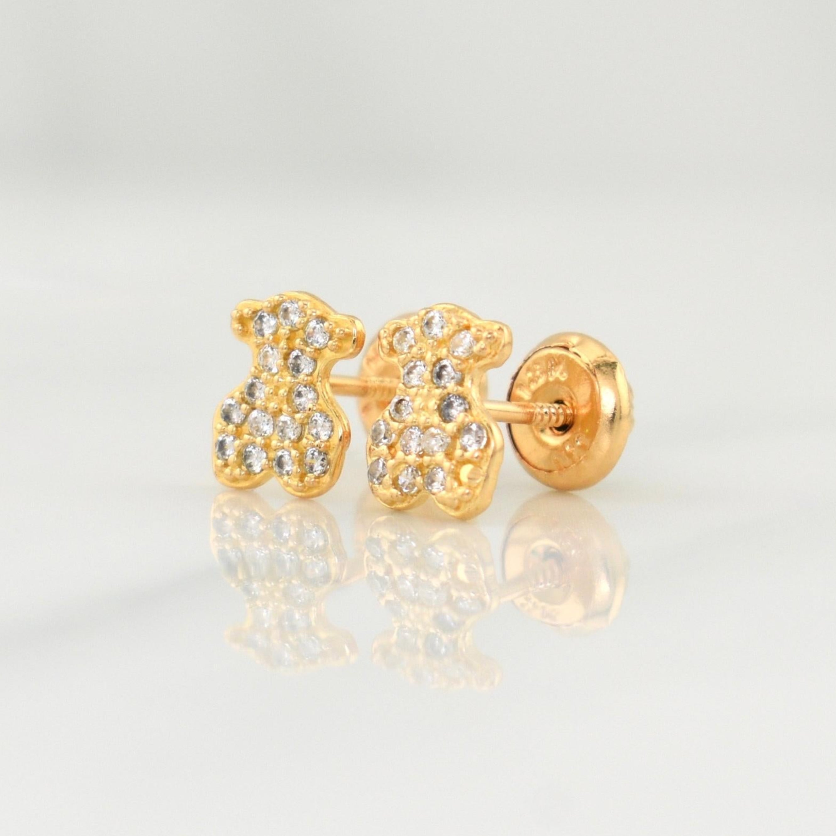 Topos Oso Ts Tupido 0.9gr / 5.55mm Oro Amarillo 18K !