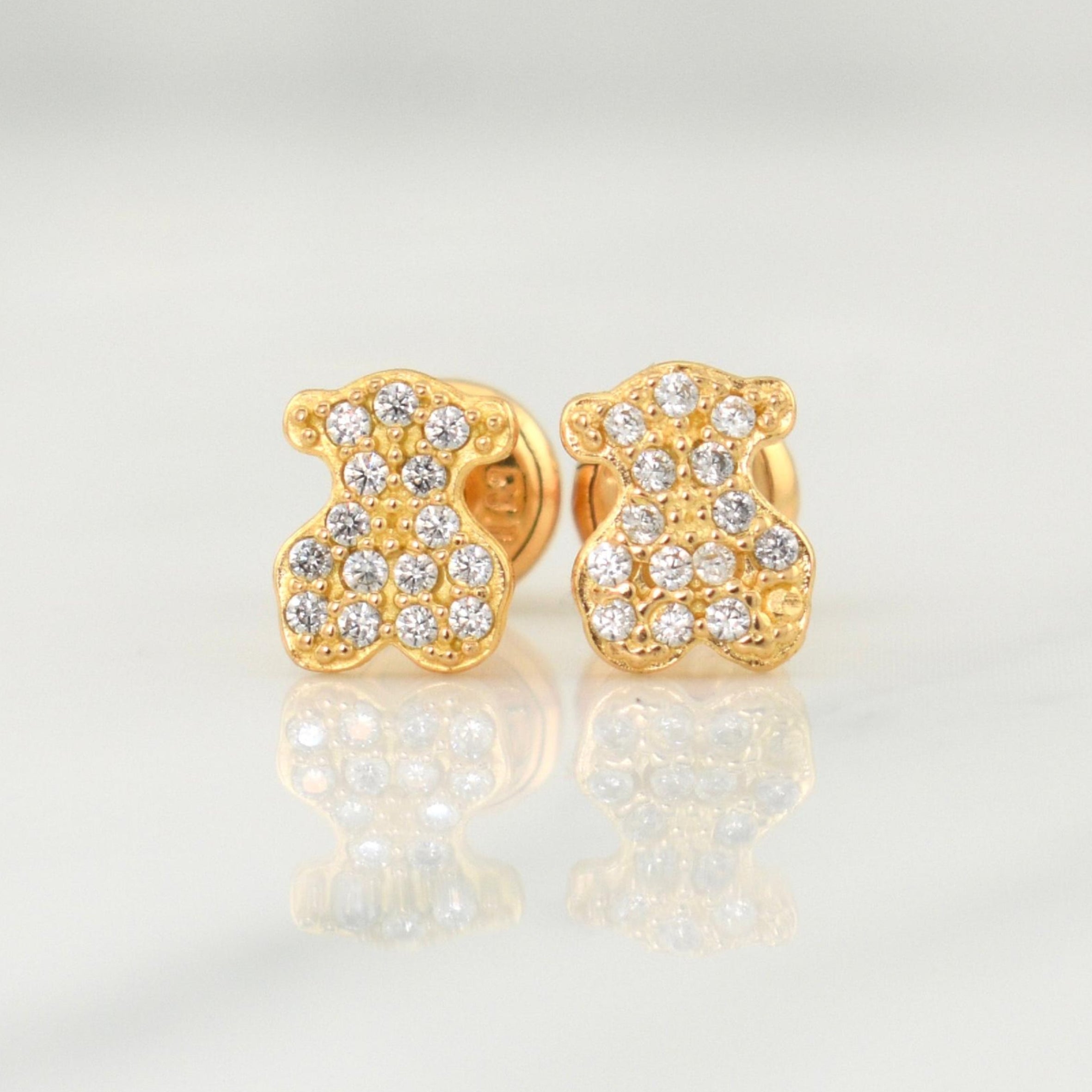 Topos Oso Ts Tupido 0.9gr / 5.55mm Oro Amarillo 18K !