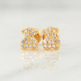 Topos Oso Ts Tupido 0.9gr / 5.55mm Oro Amarillo 18K !