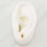 Topos Tortuga 0.9gr / 5.9mm Oro Amarillo 18K !