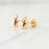 Topos Tortuga 0.9gr / 5.9mm Oro Amarillo 18K !