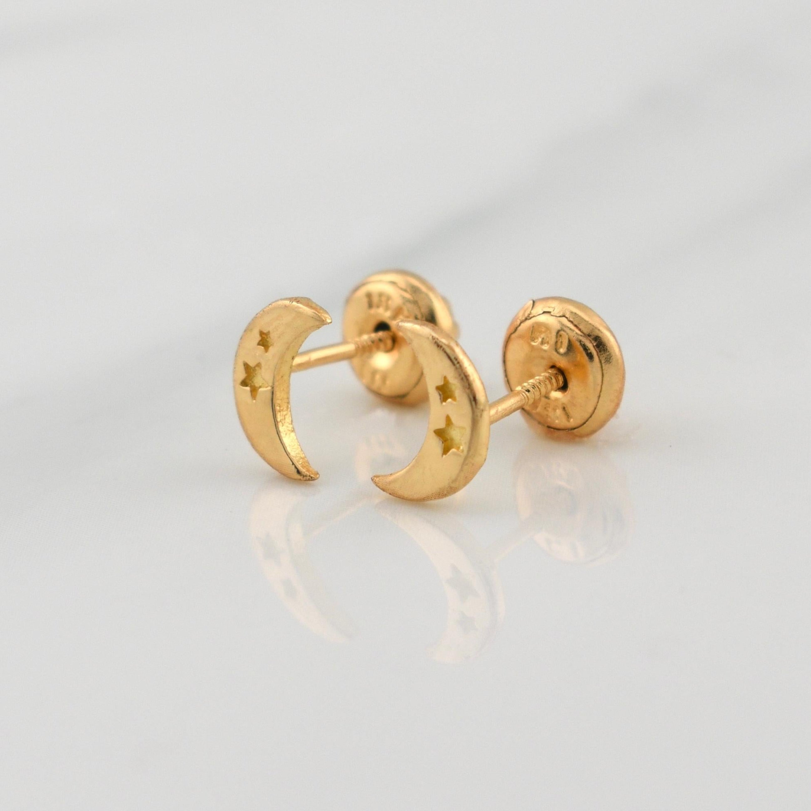 Topos Media Luna 0.7gr / 4.85mm Oro Amarillo 18K !