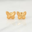 Topos Mariposa Diamantada 1.05gr / 10.15mm Oro Amarillo 18K !