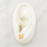 Topos Mariposa Diamantada 1.05gr / 10.15mm Oro Amarillo 18K !