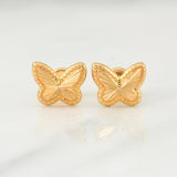 Topos Mariposa Diamantada 1.05gr / 10.15mm Oro Amarillo 18K !