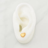 Topos Corazon Diamantado 1.1gr / 10.1mm Oro Amarillo 18K !