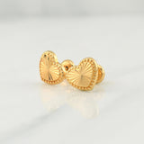 Topos Corazon Diamantado 1.1gr / 10.1mm Oro Amarillo 18K !