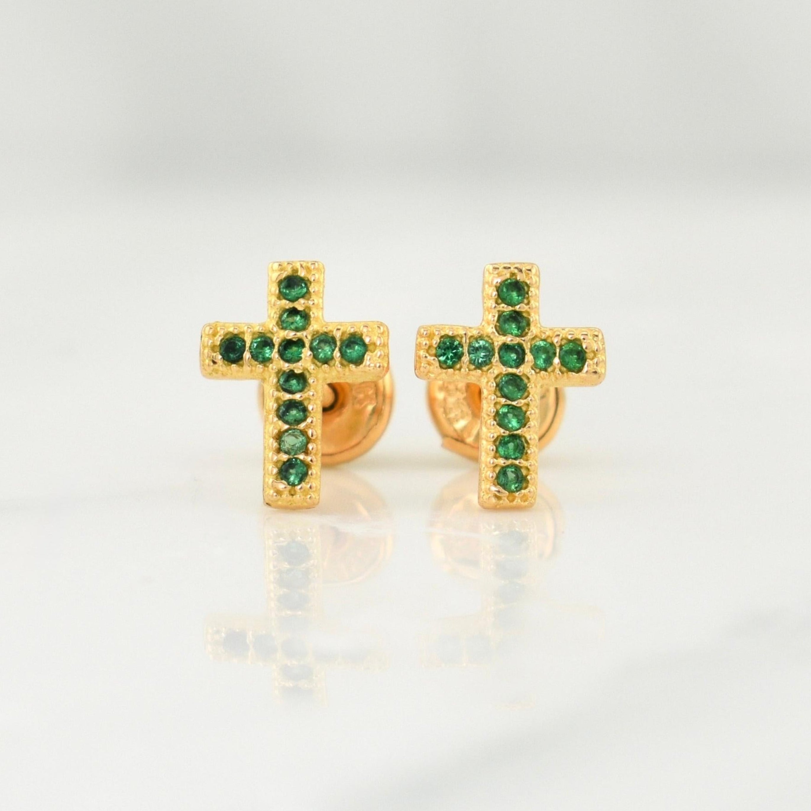 Topos Cruz Tupido 1gr / 7.1mm Oro Amarillo 18K !