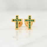 Topos Cruz Tupido 1gr / 7.1mm Oro Amarillo 18K !