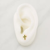 Topos Cruz Tupido 1gr / 7.1mm Oro Amarillo 18K !