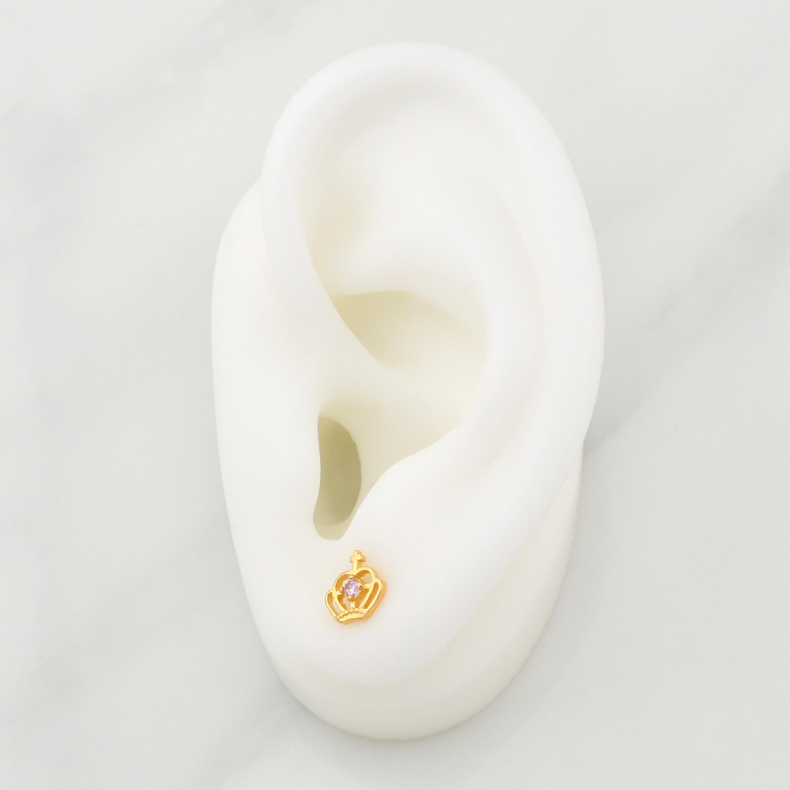 Topos Corona Cruz 1.05gr / 7.7mm Oro Amarillo 18K !