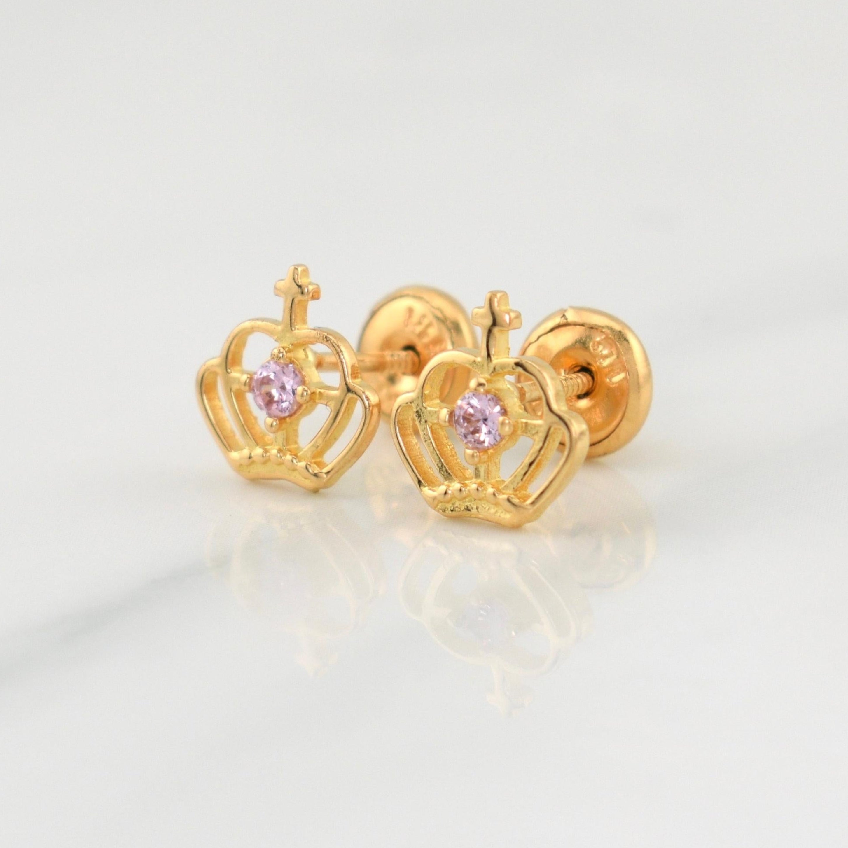 Topos Corona Cruz 1.05gr / 7.7mm Oro Amarillo 18K !