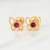 Topos Mariposa 1gr / 8.2mm Oro Amarillo 18K !