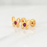 Topos Mariposa 1gr / 8.2mm Oro Amarillo 18K !