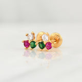 Topos Trio 0.9gr / 6.9mm Oro Amarillo 18K !