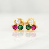 Topos Trio 0.9gr / 6.9mm Oro Amarillo 18K !