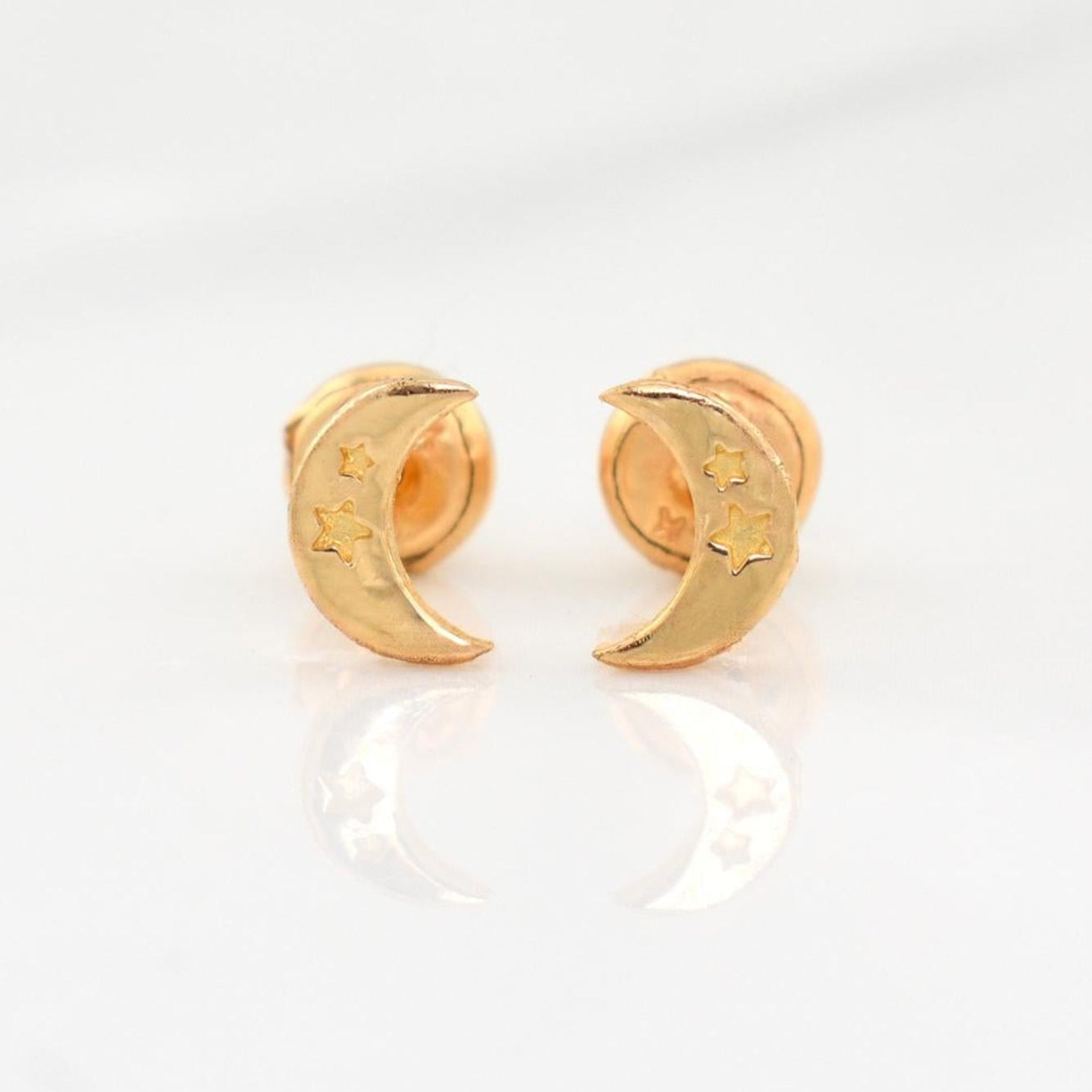 Topos Media Luna 0.7gr / 4.85mm Oro Amarillo 18K !