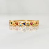 Anillo Churumbela Corazones 1.65gr / T6 1/4 / Oro Amarillo 18K !