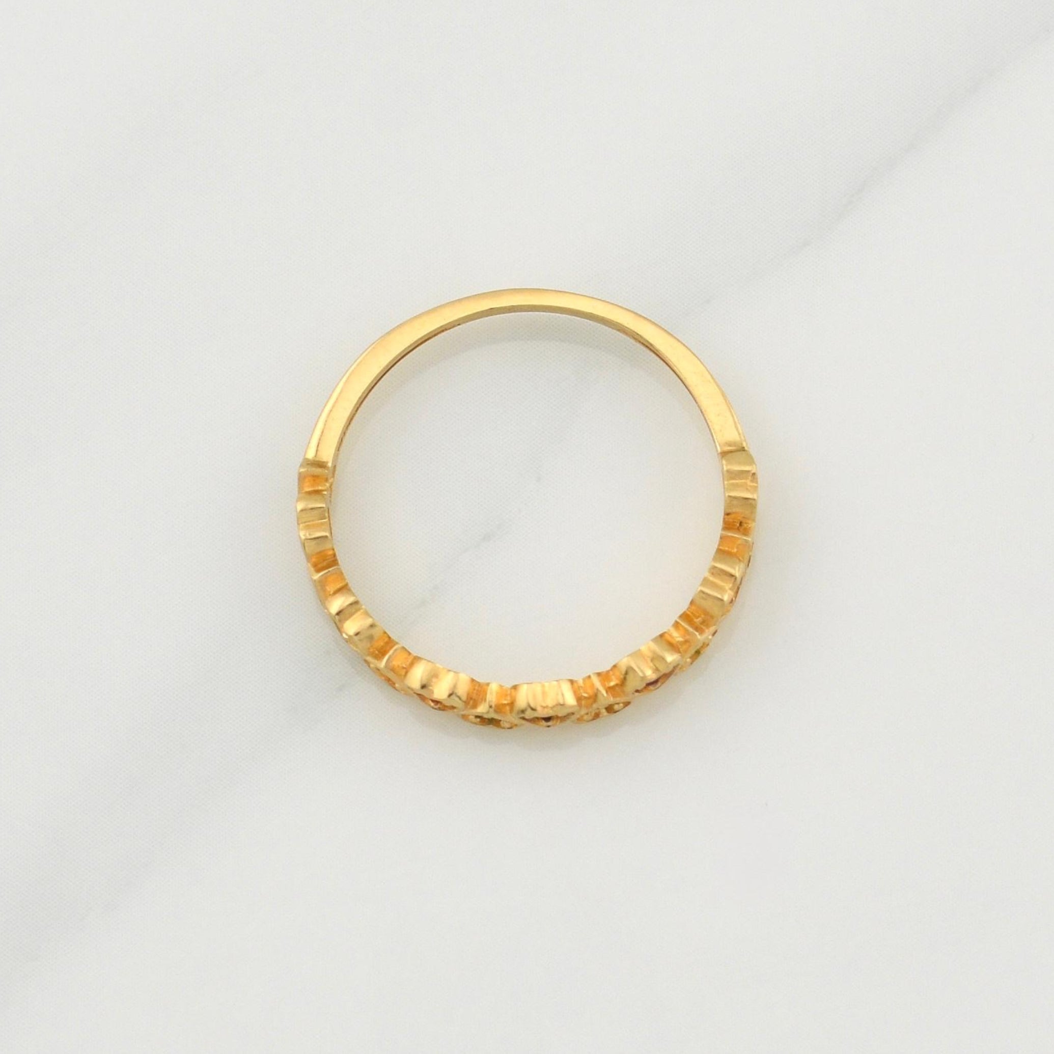 Anillo Churumbela Corazones 1.65gr / T6 1/4 / Oro Amarillo 18K !