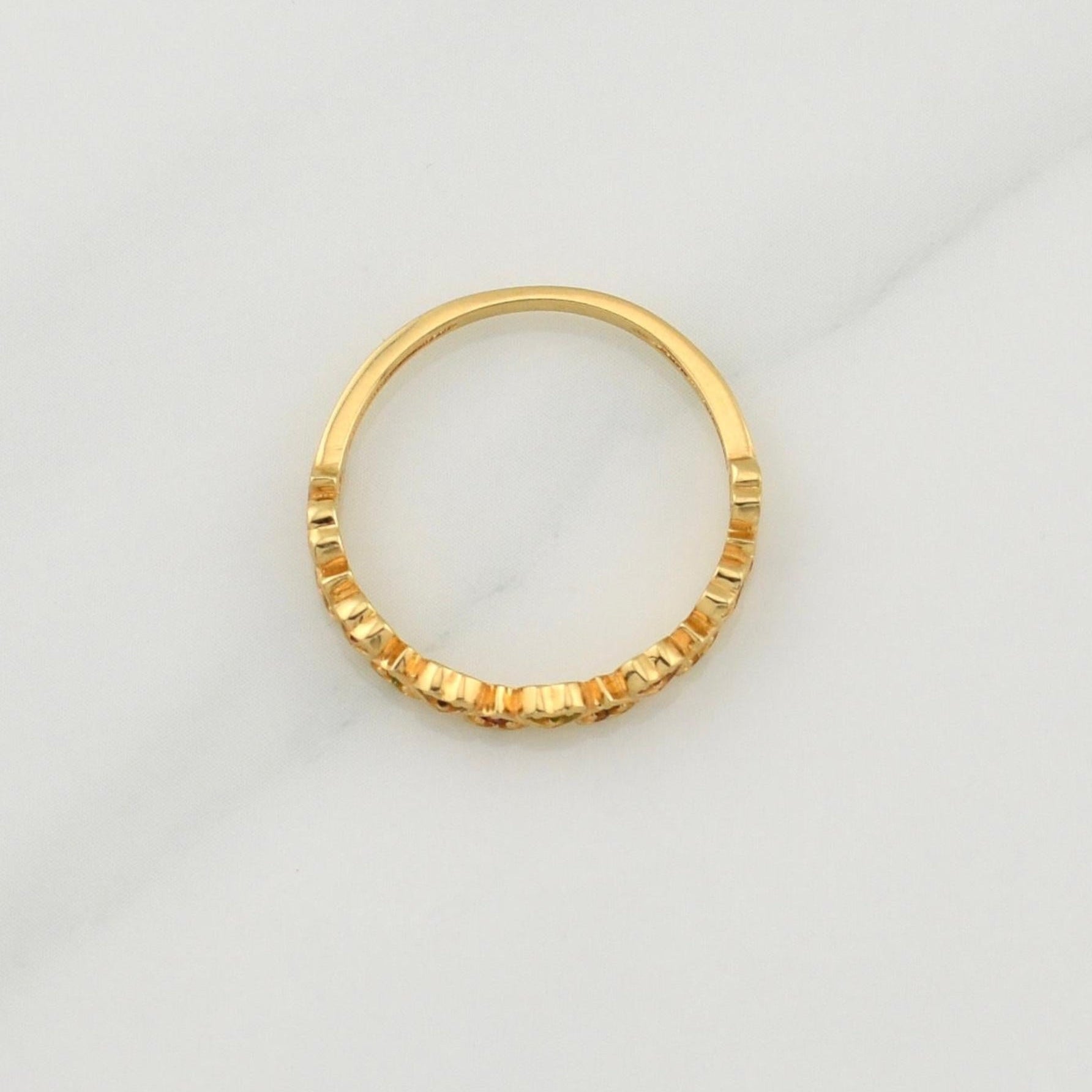 Anillo Churumbela Corazones 1.65gr / T6 1/2 / Oro Amarillo 18K !