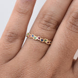 Anillo Churumbela Corazones 1.65gr / T6 1/2 / Oro Amarillo 18K !