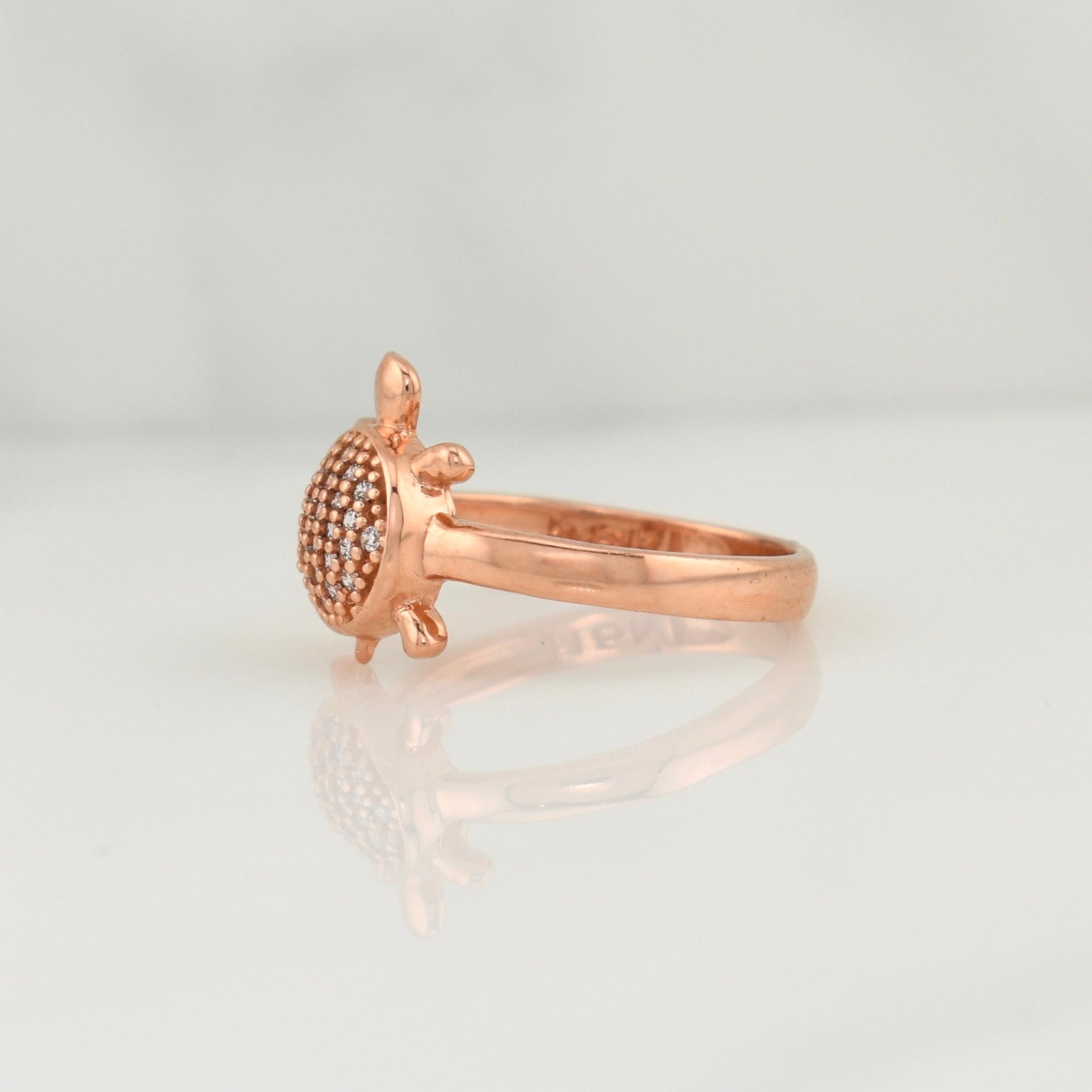 Anillo Tortuga 2.75gr / T5 1/4 / Oro Rosa 18K !