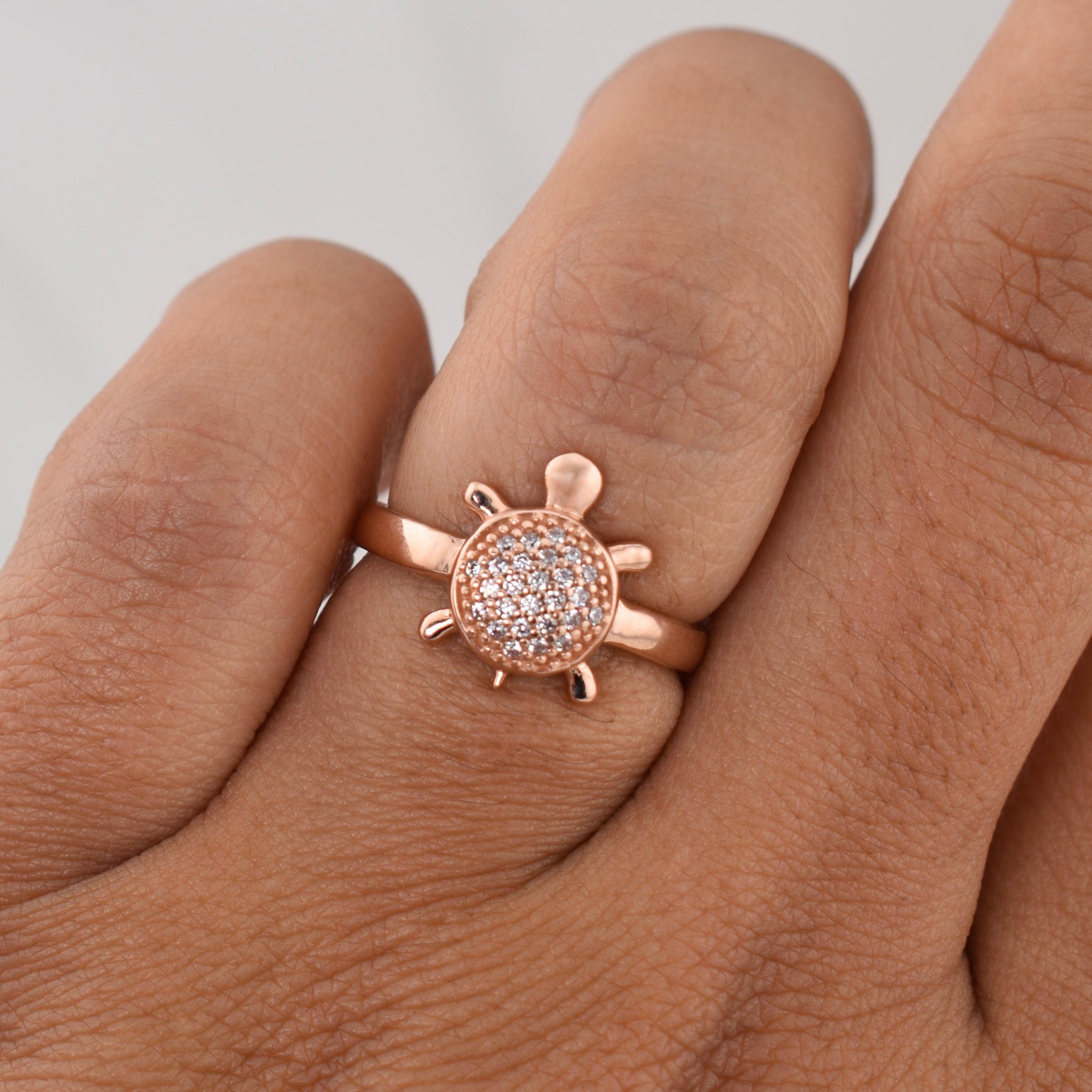 Anillo Tortuga 2.75gr / T5 1/4 / Oro Rosa 18K !