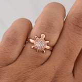 Anillo Tortuga 2.75gr / T5 1/4 / Oro Rosa 18K !