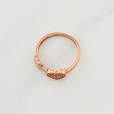 Anillo Corazones 2.1gr / T6 1/2 / Oro Rosa 18K !