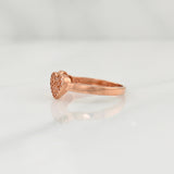 Anillo Corazones 2.1gr / T6 1/2 / Oro Rosa 18K !