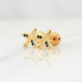 Topos Avion 0.9gr / 9mm Oro Amarillo 18K !