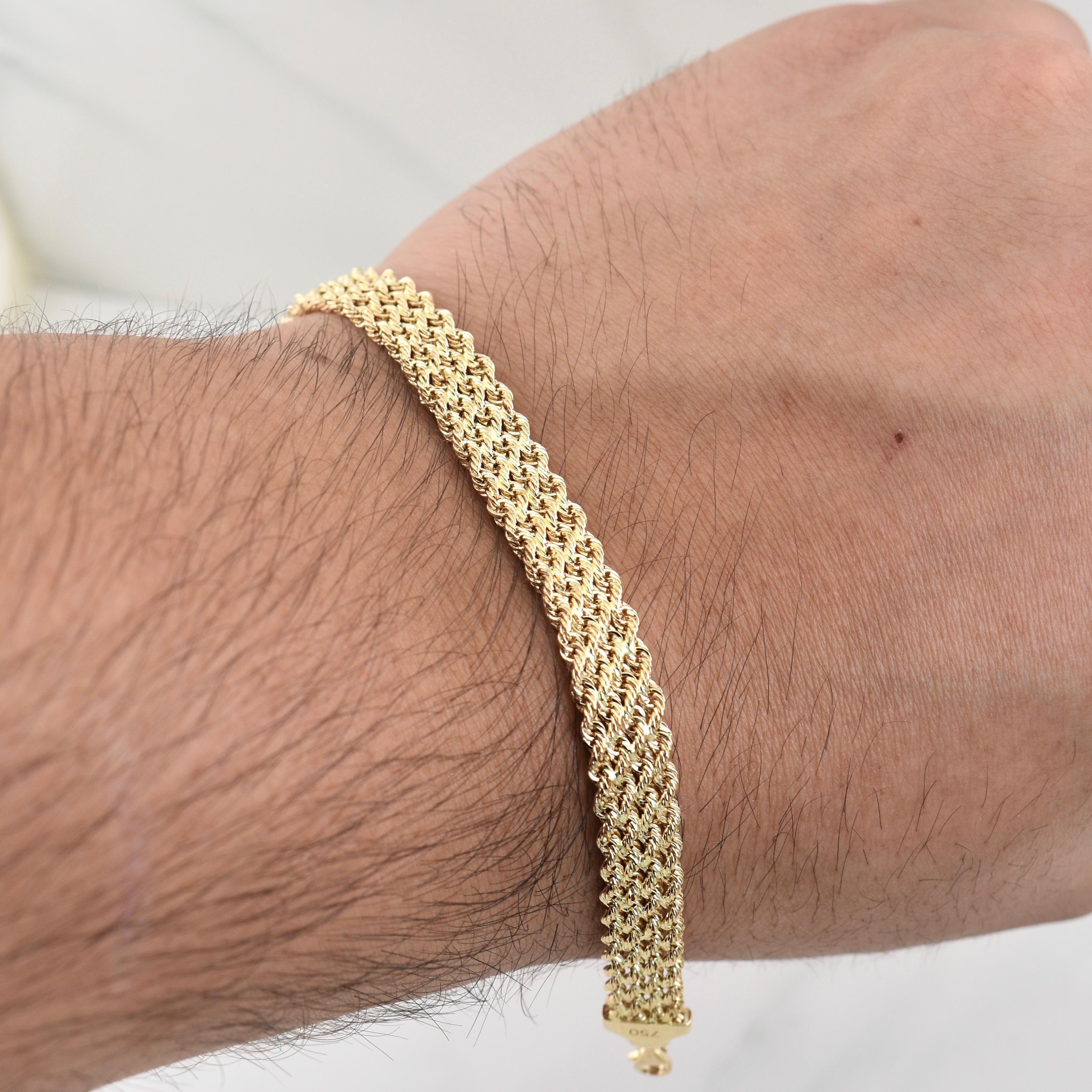 Rope Bracelet Secuencial 4 g / 7 in / 7.75 mm Yellow Gold 18K