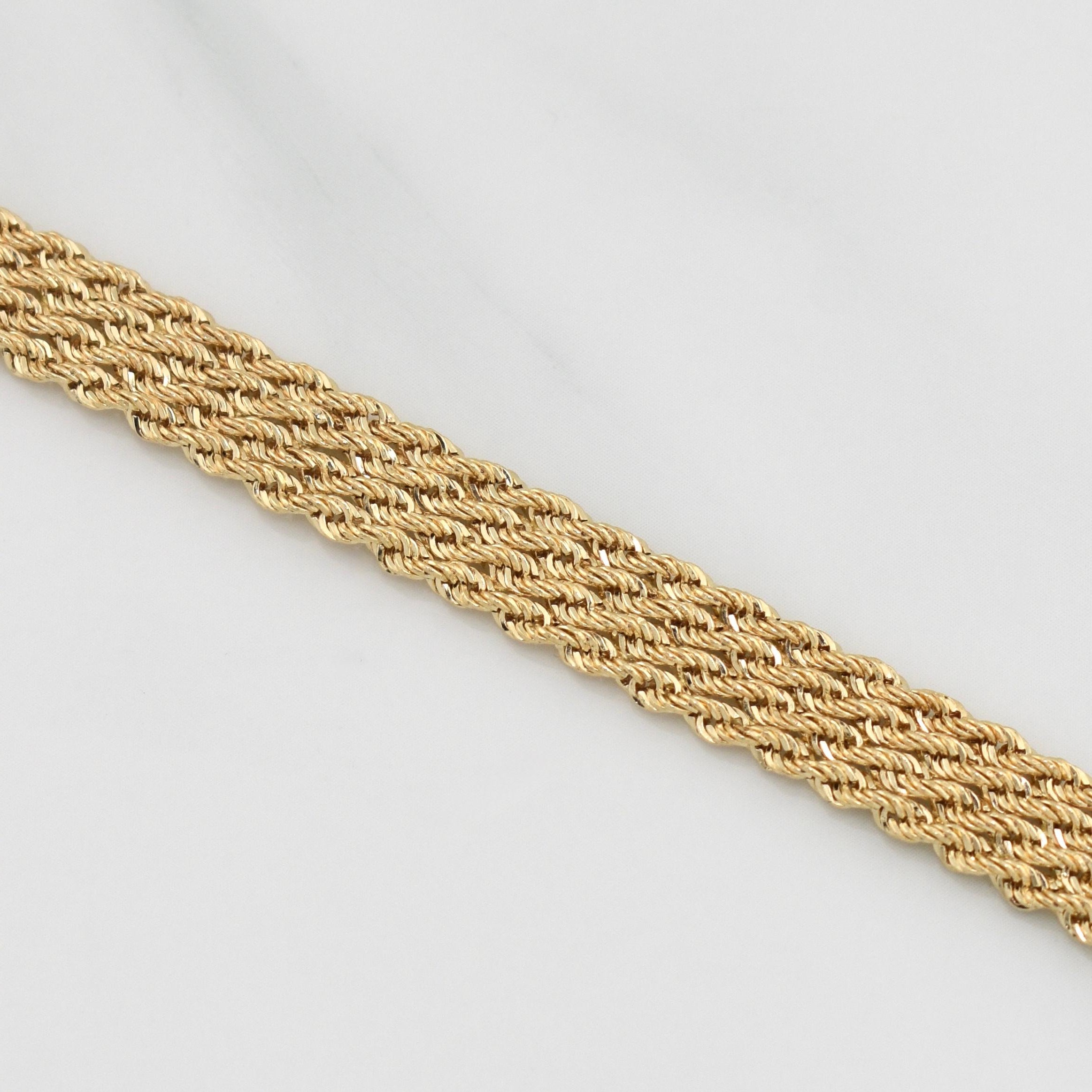 Rope Bracelet Secuencial 4 g / 7 in / 7.75 mm Yellow Gold 18K