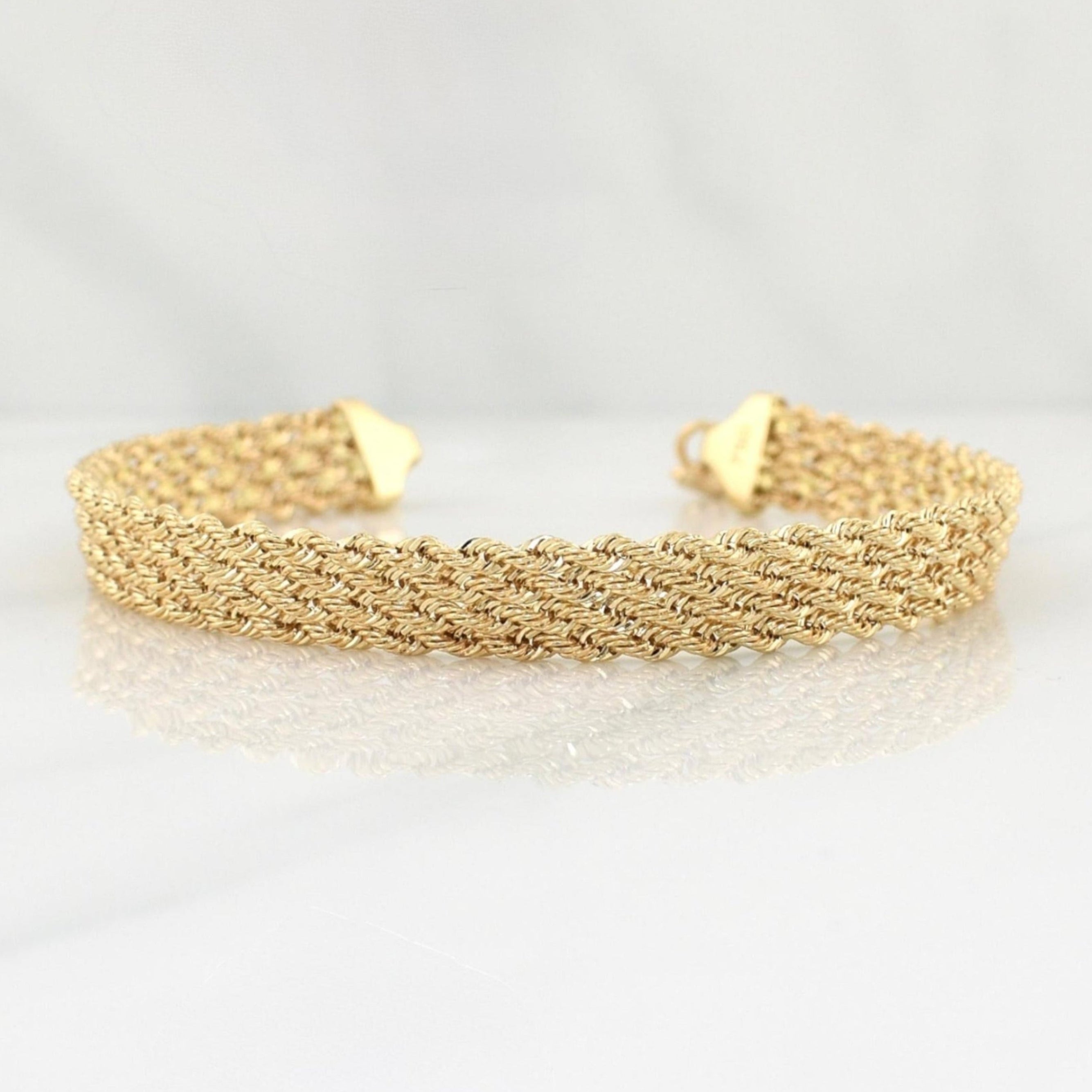 Rope Bracelet Secuencial 4 g / 7 in / 7.75 mm Yellow Gold 18K