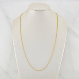Cadena Mini Lazo 1.1 g / 23 1/2 in / 1.2 mm Oro Amarillo 18K
